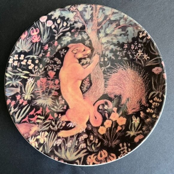 Ahwahnee Hotel Mural Room Woodland Creature Dessert Plate Collection Yosemite - Picture 7 of 10